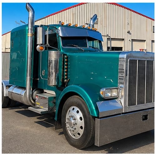 Semi-truck after professional body repair